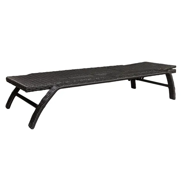 Шезлонг GreenGard Фиджи 196x77x35 см сталь/полиротанг коричневый