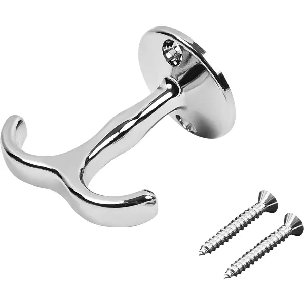 Крючок мебельный 3.6x5.7x5.45 см цвет хром