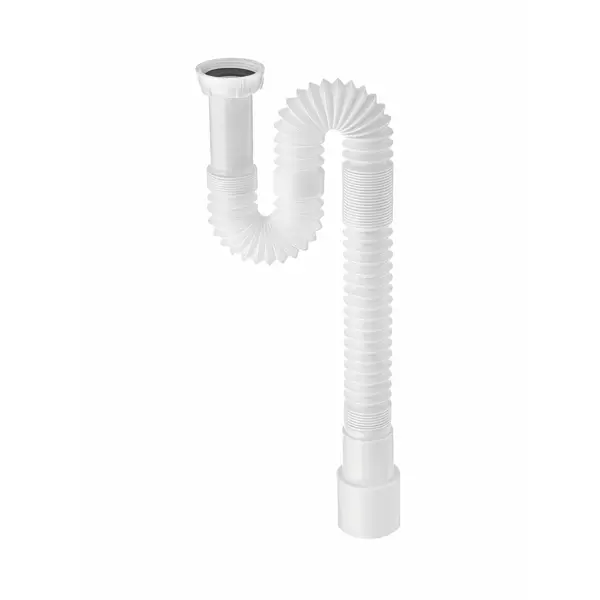 Труба гофрированная c гайкой Equation 1 1/4"x40/50x800 мм цвет белый