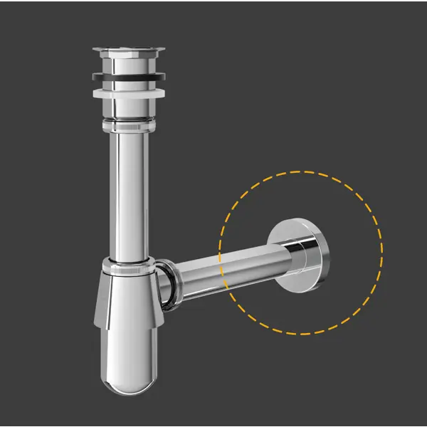 Декоративная розетка для сифона Equation ø32 мм цвет хром