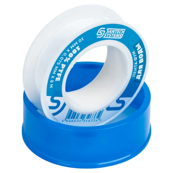Лента-фум для воды 10x0.075 мм 8 м PTFE