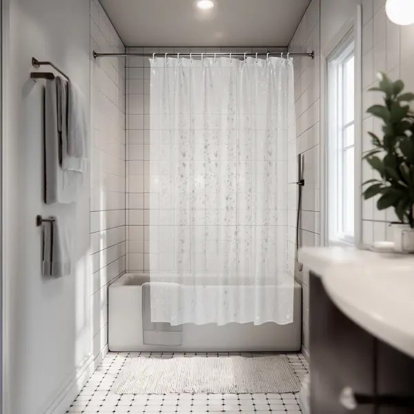 Штора для ванной Lemer Cabras 180x180 см PEVA цвет белый