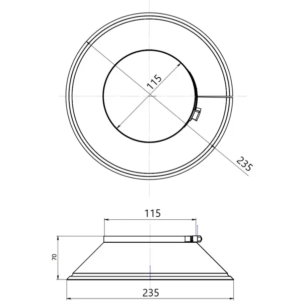 Юбка для элементов Металлик и Ко D115 мм 430/0.5 мм