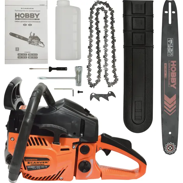 Бензопила Carver Hobby HSG 152-18, 2.6 л.с шина 45 см