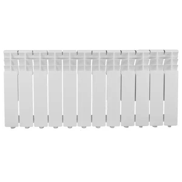 Радиатор секционный Equation A Aluminium 350/90 12 секций боковое подключение алюминий белый