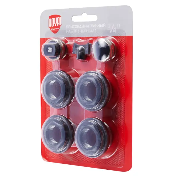 Монтажный комплект для радиатора Royal Thermo 3/4" сталь черный 7 шт.