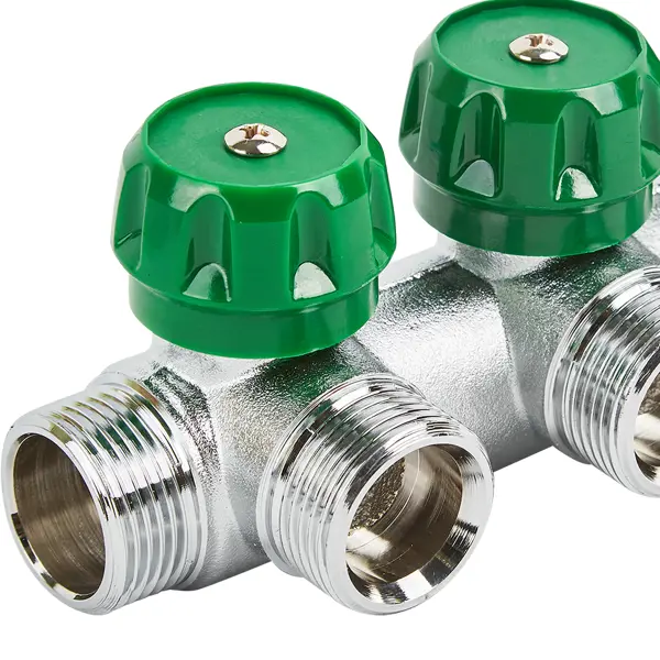 Коллектор регулирующий Stout на 3 отвода 3/4"x3/4" латунь
