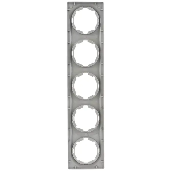 Рамка для розеток и выключателей Onekey Florence 5 постов, цвет серый