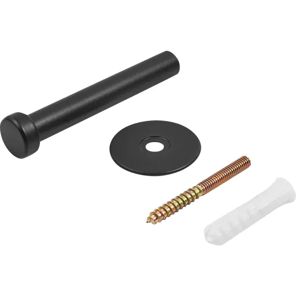 Крючок мебельный нержавеющая сталь 3x1x7.2 см цвет черный