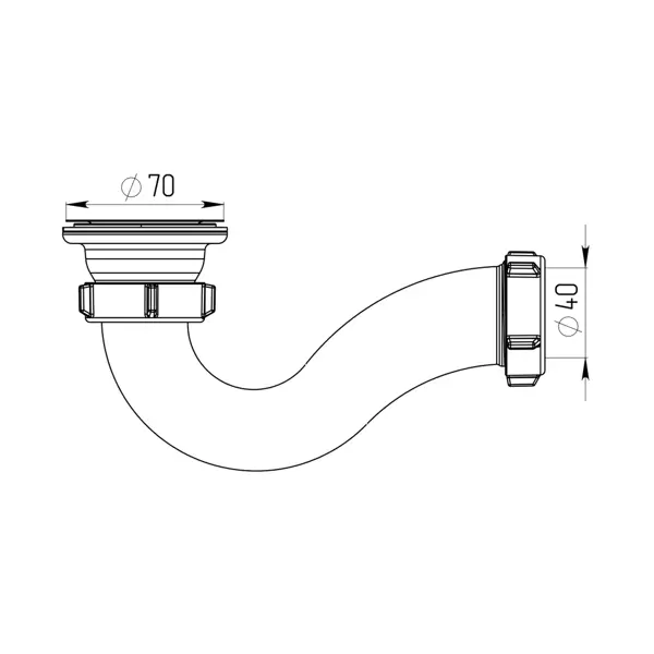 Сифон для душевого поддона 50 мм полипропилен