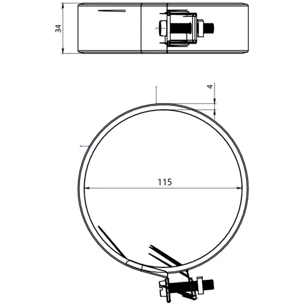 Хомут обжимной Металлик и Ко (430/0.5 мм) D115 мм