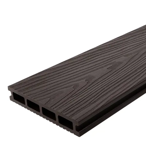 Террасная доска ДПК T-Decks цвет Венге 3000x150x25 мм двусторонний вельвет 0.6 м²
