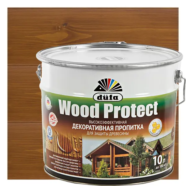 Антисептик Wood Protect цвет орех 10 л