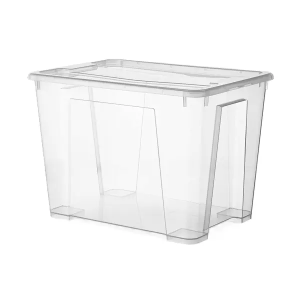 Контейнер с крышкой 39x28x28 см 22 л полипропилен цвет прозрачный