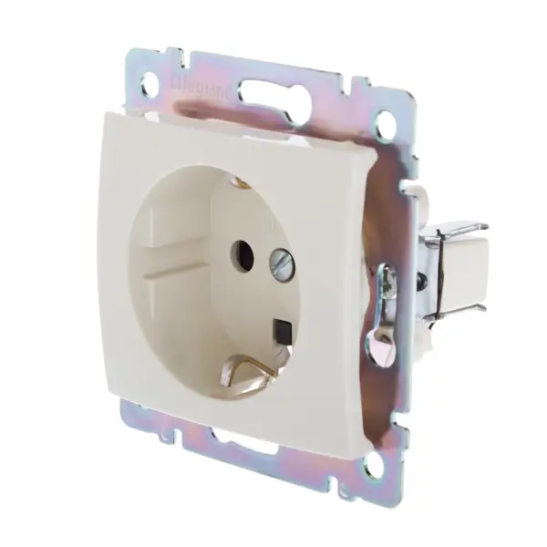 Розетка с заземлением - Legrand Valena - со шторками 16А 250В винтовые зажимы - слоновая кость