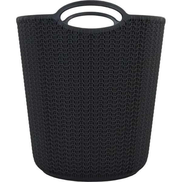 Корзина для мусора Вязание 26x29x26 см 10 л цвет графит