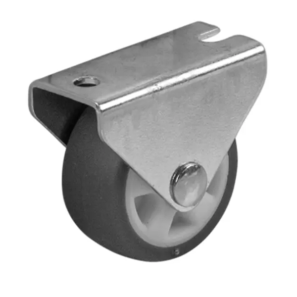 Колесо мебельное неповоротное без тормоза 30 мм до 20 кг цвет серый