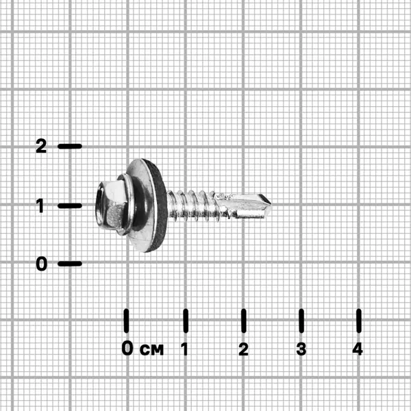 Саморезы кровельные по металлу Standers с пресс-шайбой 5.5x25 12 шт.