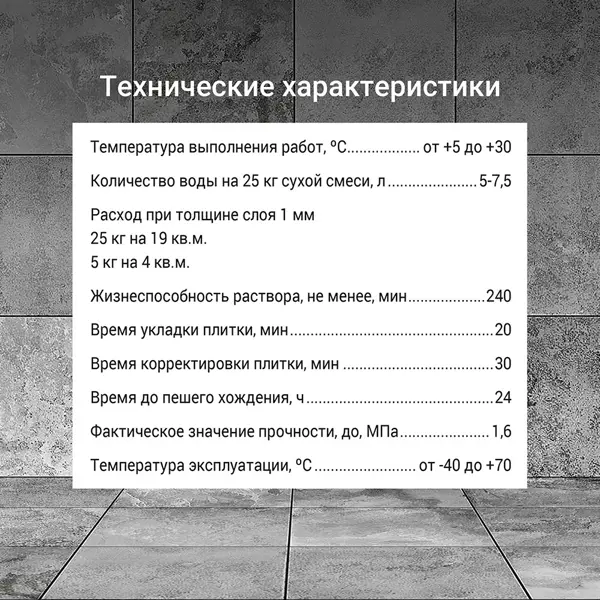 Клей для плитки C2T Unis Гранит 25 кг