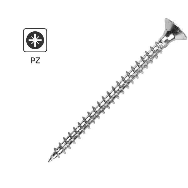 Саморезы универсальные Standers потайные острые оцинкованные 5x60 1 кг