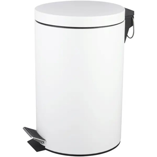 Бак для мусора в ванную комнату KONSENSA Терни 12 л сталь цвет белый