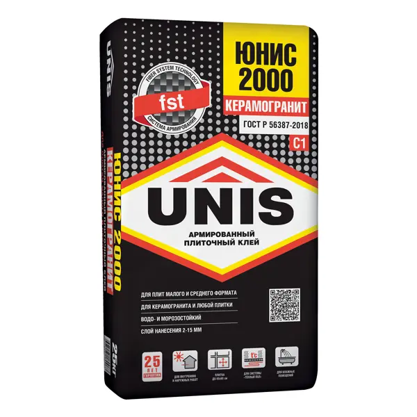 Клей для плитки Unis 2000 25 кг