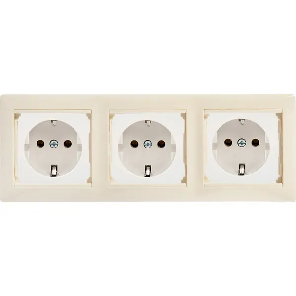Рамка для розеток и выключателей Legrand Valena 3 поста цвет слоновая кость