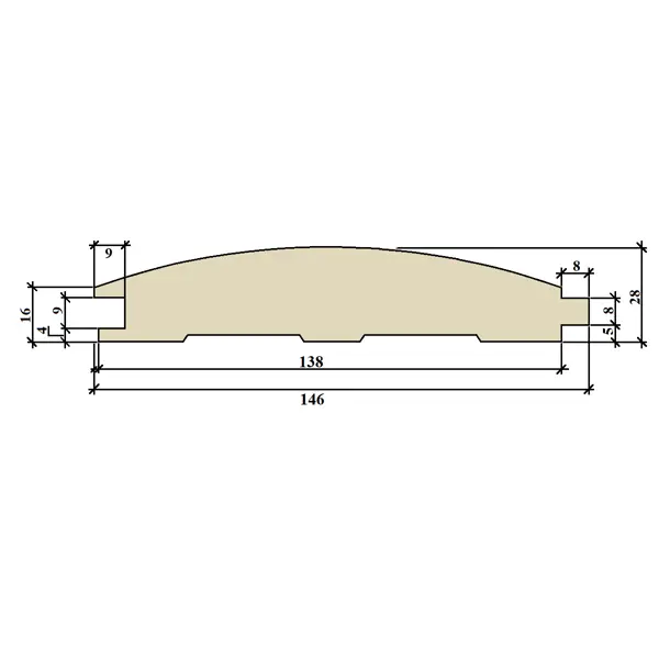 Блок-хаус хвоя 28x146x3000 мм сорт Норма 1.31 м²