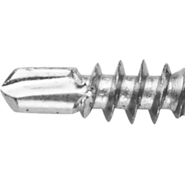 Саморезы по металлу с пресс-шайбой со сверлом оцинкованные RAL 7024 4.2x13 32 шт.