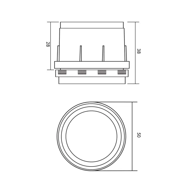 Подпятник для опоры 50 мм пластик цвет черная нагрузка до 50 кг