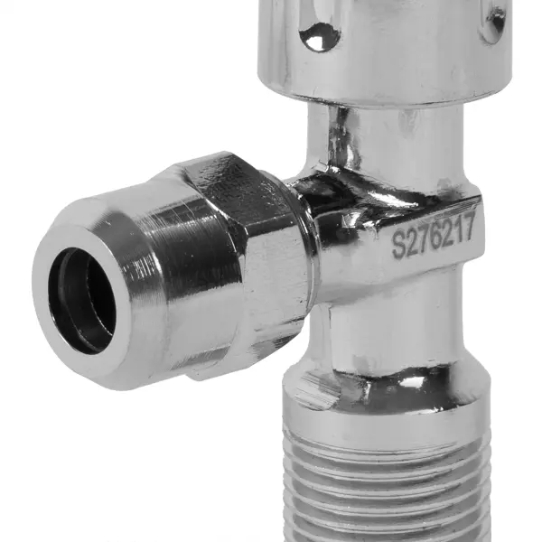 Вентиль запорный угловой Equation DN15 PN10 1/2"x10M НР ручка барашек латунь