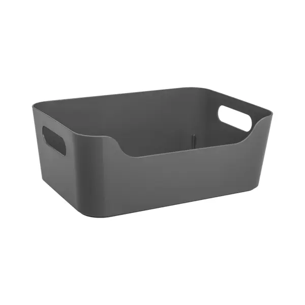 Корзина для хранения Scandi 24x9x17 см пластик цвет графит