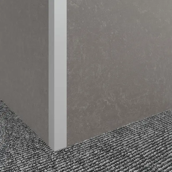 Профиль L-образный алюминий 20x20x1x1000 мм белый муар