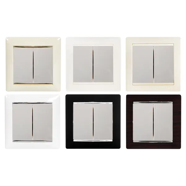 Выключатель двухклавишный - Legrand Valena - 10А 250В схема 5 безвинтовые зажимы - слоновая кость