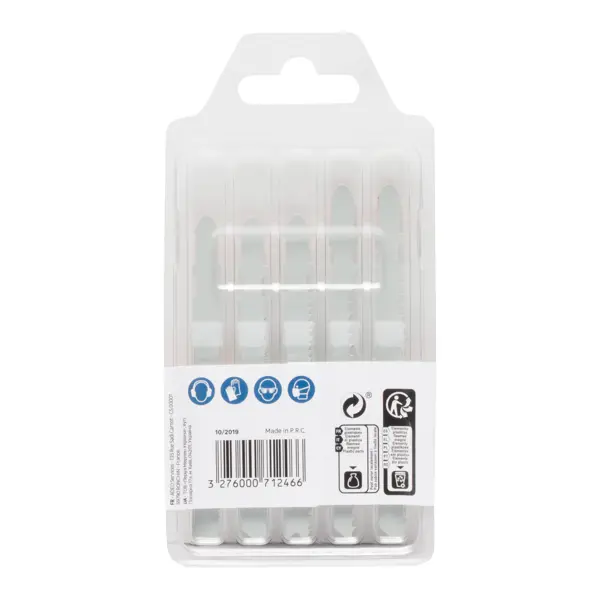 Набор пилок для электролобзика по металлу Dexter HL-25 чистый рез, 5 шт.