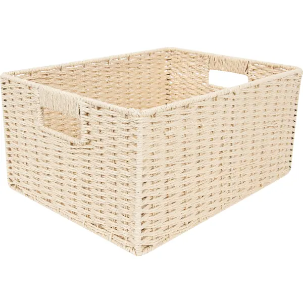 Корзина для хранения 38x18x28 см бамбук цвет бежевый