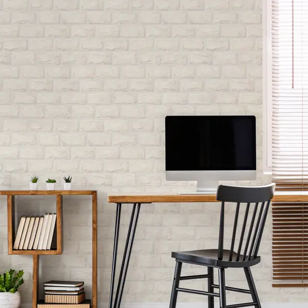 Обои флизелиновые Inspire Brice бежевые 1.06 м White 0