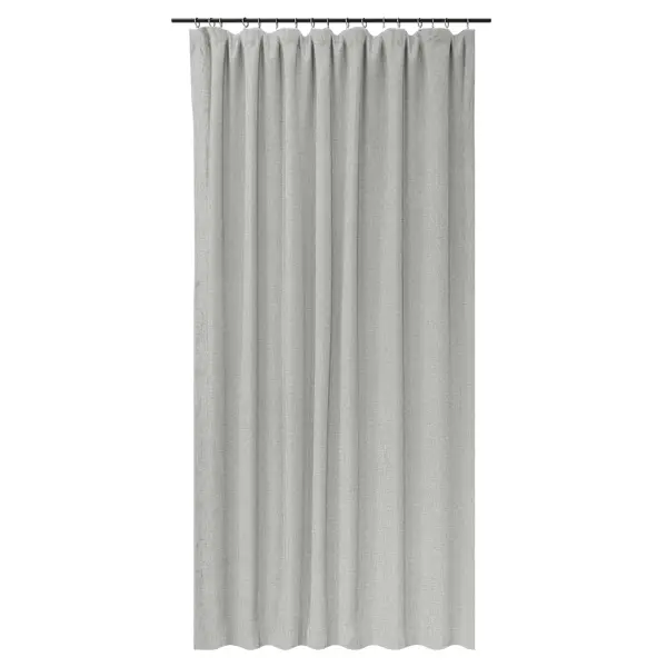 Штора на ленте со скрытыми петлями блэкаут KREAFORTA Sawan 150x300 см цвет светло-серый