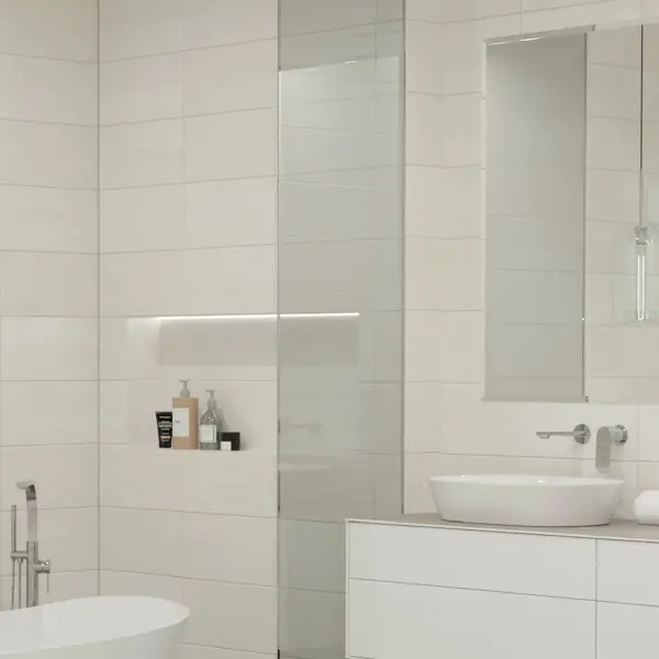 Плитка настенная Mersey Sandstone A0554H24107 20x40 см 1.6 м² матовая цвет серый
