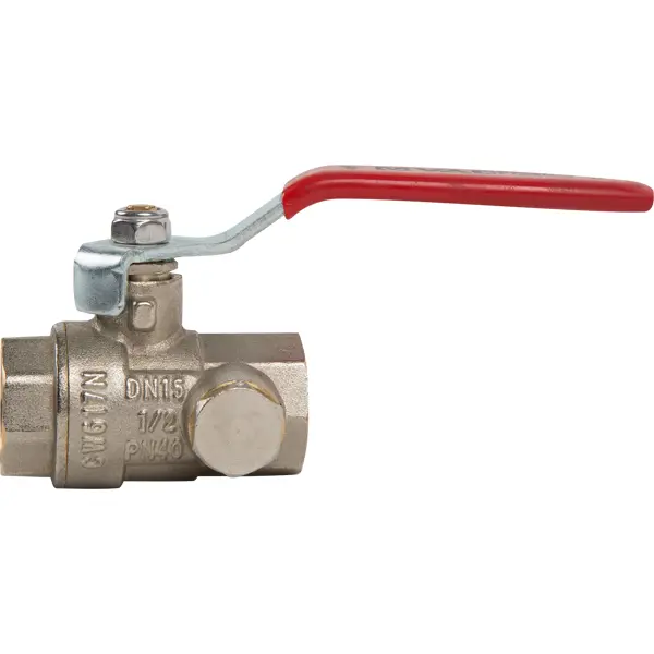 Кран шаровой прямой Valtec DN15 PN16 1/2" ВР латунь ручка флажок