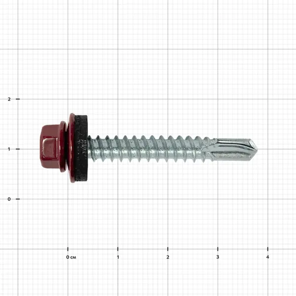Саморезы кровельные по металлу DILWIS оцинкованные с буром 5.5x38 мм на вес RAL 3005