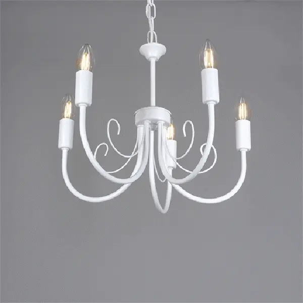 Люстра подвесная Vitaluce Blanca 5 ламп 15м² Е14 цвет белый матовый