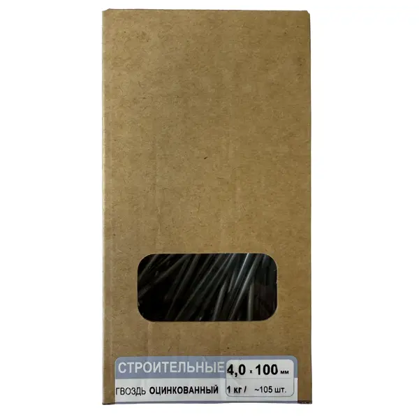 Гвозди строительные оцинкованные 4x100 мм 1 кг