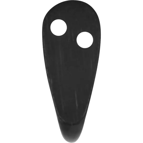 Крючок мебельный 1.88x4.7x3.87 см цвет матовый черный