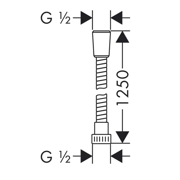 Шланг для душа Hansgrohe Metaflex 28262000 1.25 м ПВХ цвет хром