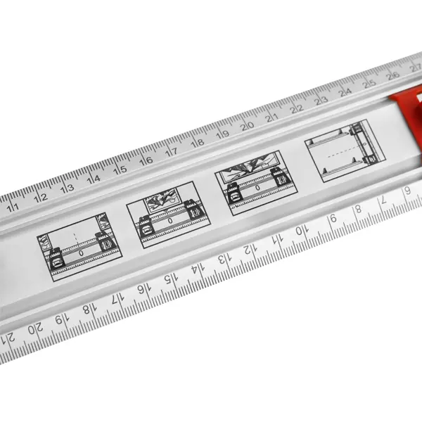 Линейка разметочная нержавеющая сталь с уровнем Vertextools 3046-16 600 мм