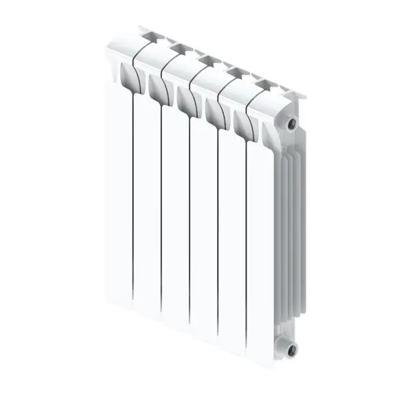 Радиатор секционный Rifar Monolit 500/100 6 секций боковое подключение биметалл белый