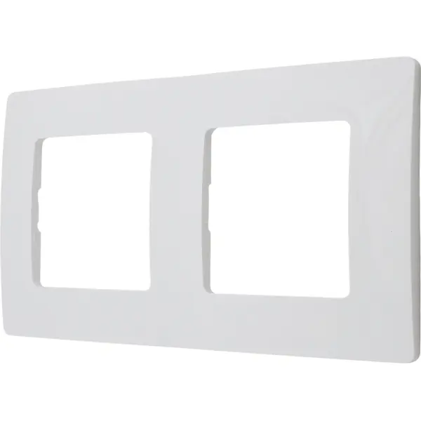 Рамка для розеток и выключателей Legrand Etika 2 поста цвет белый