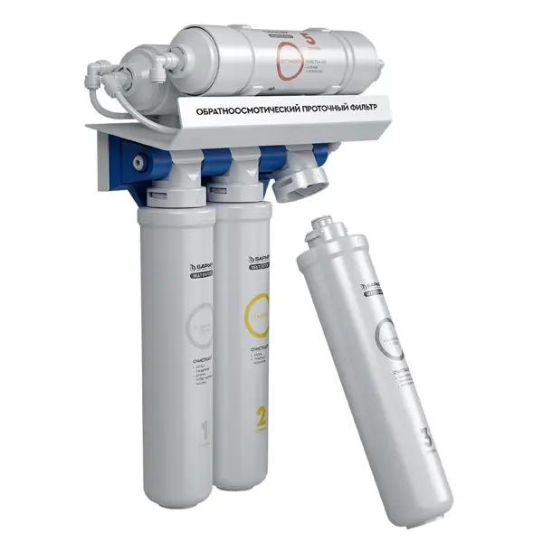 Система обратного осмоса Барьер Waterfort OSMO быстросъемный 5 ступеней бак 12 л кран в комплекте