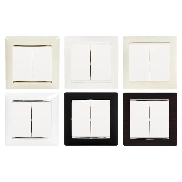 Переключатель двухклавишный - Legrand Valena - 10А 250В схема 6/2 безвинтовые зажимы - белый